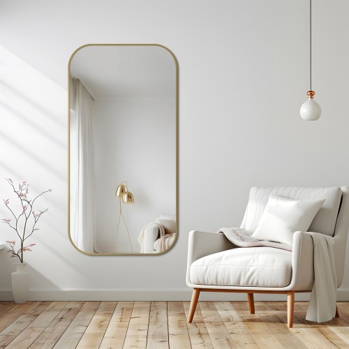 Lustro w ramie złotej MDF SLIM - GERDA - kolor ramy do wyboru