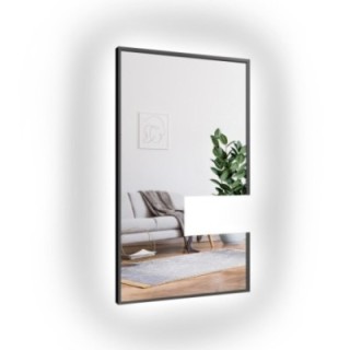 Miroir moderne encadré avec découpe d'armoire et éclairage LED 1503