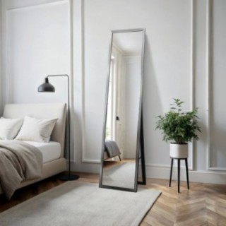 Miroir de penderie sur pied dans un élégant cadre en bois - 2801 - couleur du cadre au choix