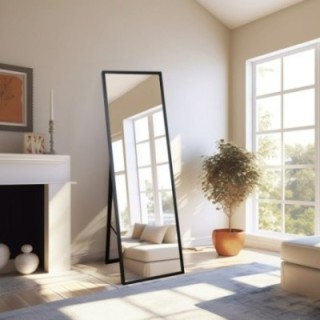 Miroir sur pied pour dressing dans un cadre en bois fin - 3005 - couleur du cadre au choix