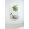 Miroir ovale avec cadre SLIM en MDF noir - OLI - couleur du cadre au choix
