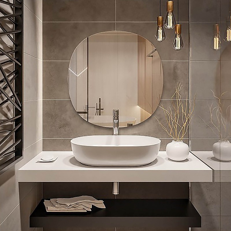 Miroir de salle de bain arrondi irrégulier LAOS