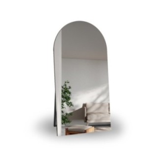 Miroir sur pied semi-ovale - FRANK