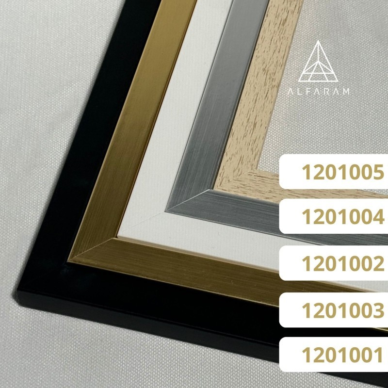 Miroir rectangulaire dans un cadre minimaliste doré - 1201 - couleur du cadre au choix