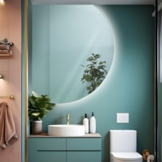 Miroir de forme irrégulière avec éclairage - DOLLY LED