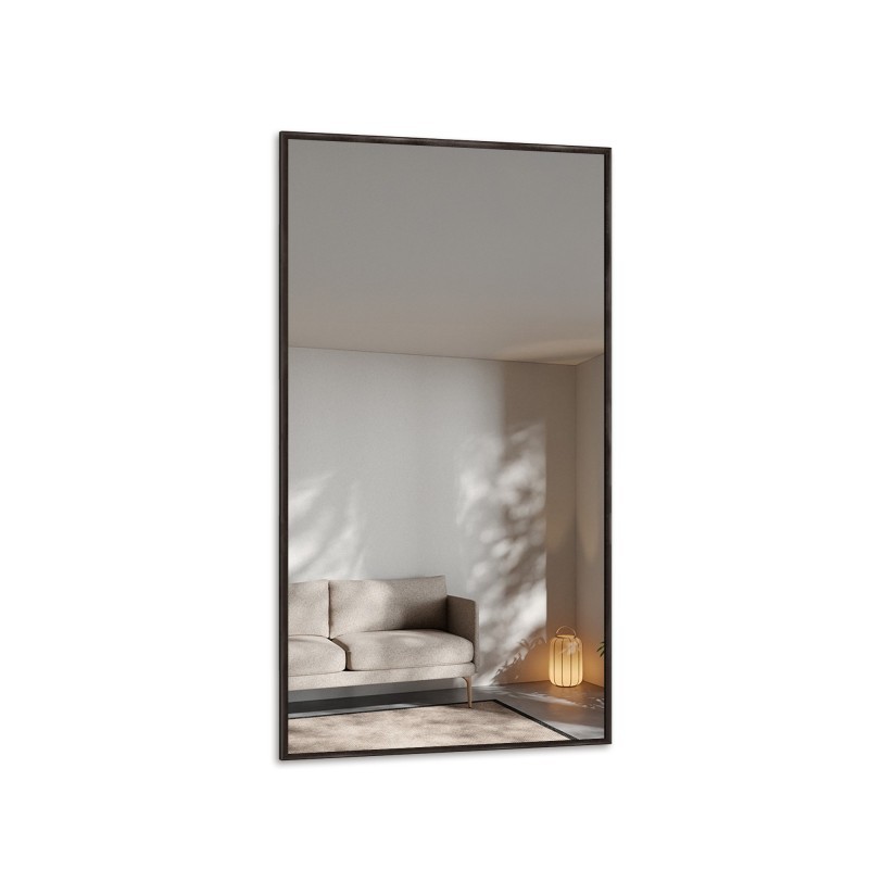 Grand miroir mural moderne avec cadre en bois - 2101 - couleur du cadre au choix