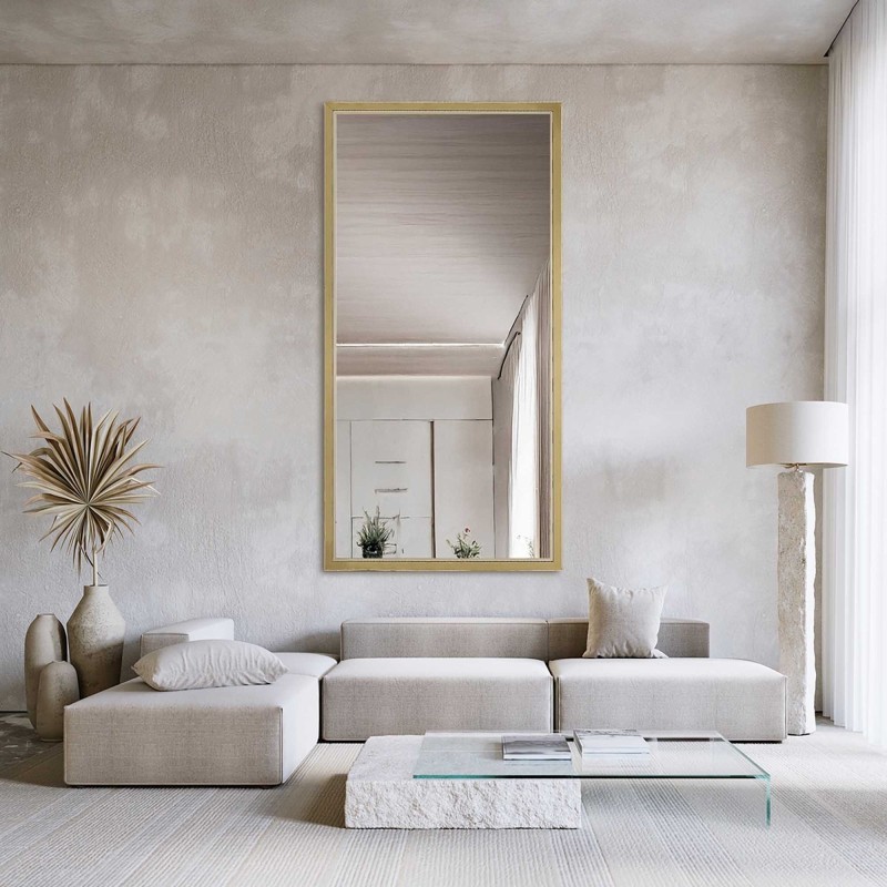 Miroir dans un délicat cadre décoratif en bois - 2801 - couleur du cadre au choix