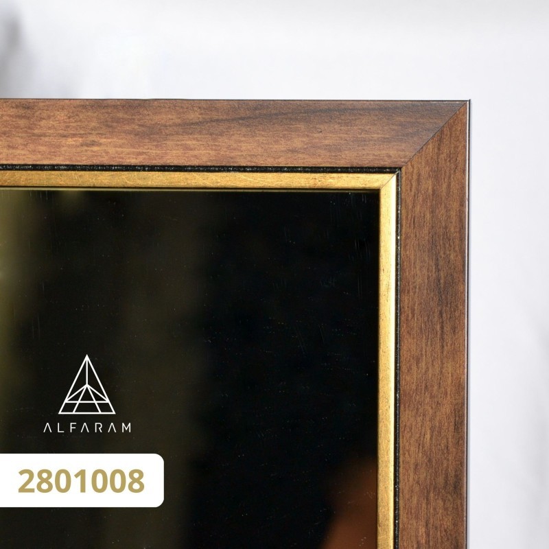 Miroir dans un délicat cadre décoratif en bois - 2801 - couleur du cadre au choix