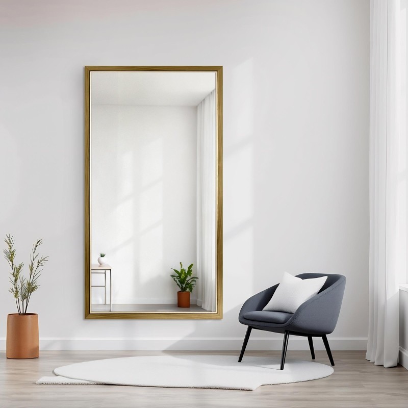 Miroir dans un délicat cadre décoratif en bois - 2801 - couleur du cadre au choix