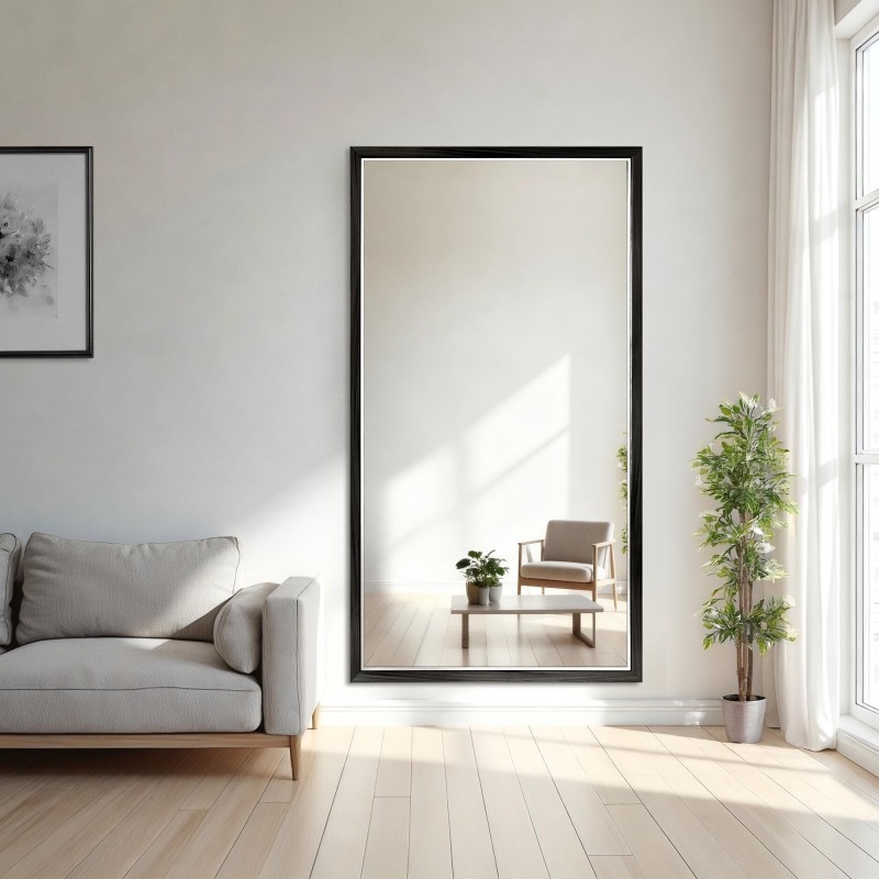 Miroir dans un délicat cadre décoratif en bois - 2801 - couleur du cadre au choix