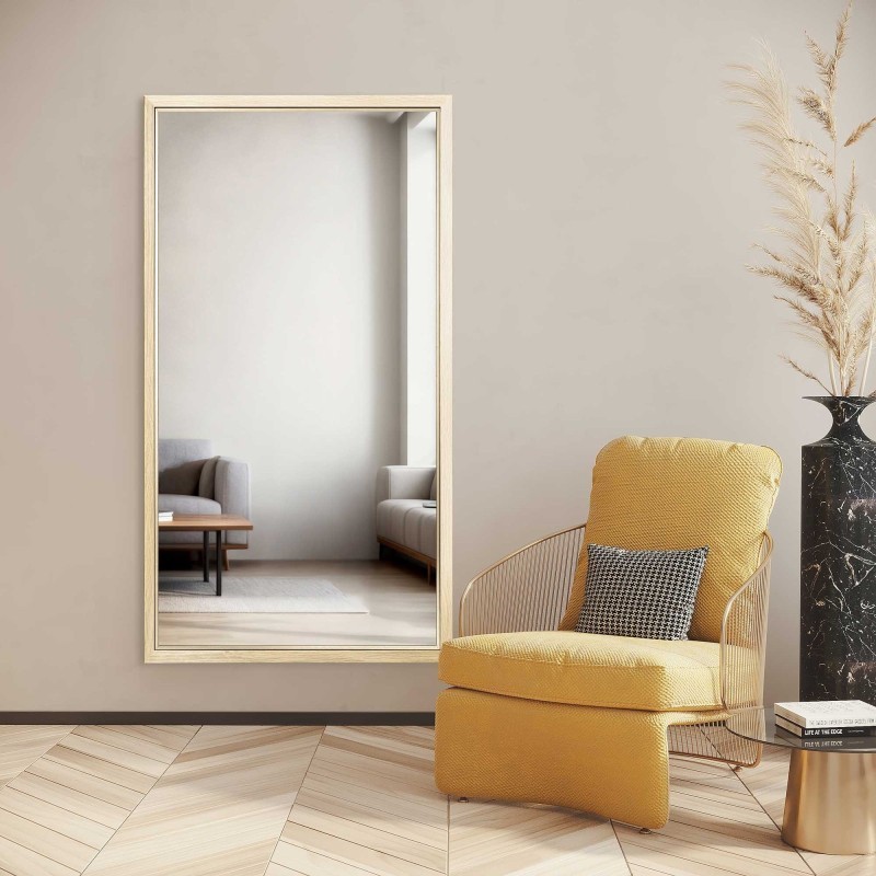 Miroir dans un délicat cadre décoratif en bois - 2801 - couleur du cadre au choix
