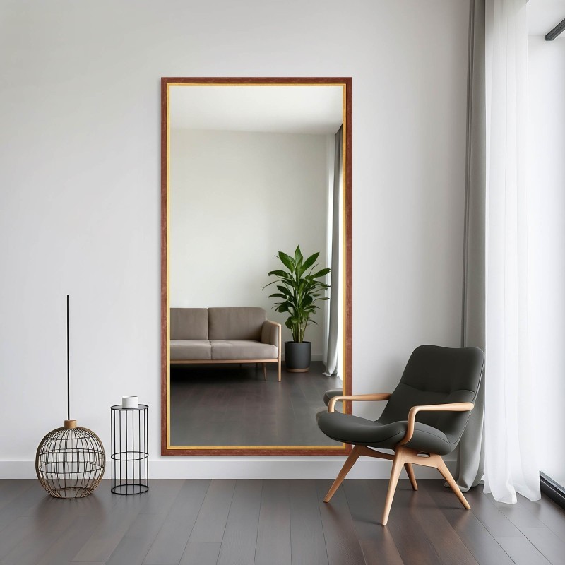 Miroir dans un délicat cadre décoratif en bois - 2801 - couleur du cadre au choix