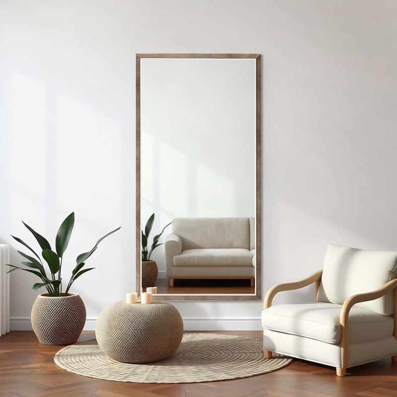 Miroir dans un délicat cadre décoratif en bois - 2801 - couleur du cadre au choix