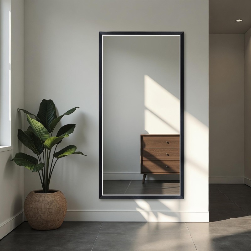 Miroir dans un délicat cadre décoratif en bois - 2801 - couleur du cadre au choix