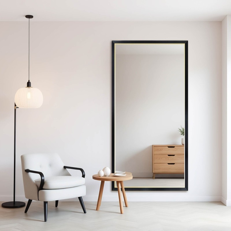 Miroir dans un délicat cadre décoratif en bois - 2801 - couleur du cadre au choix