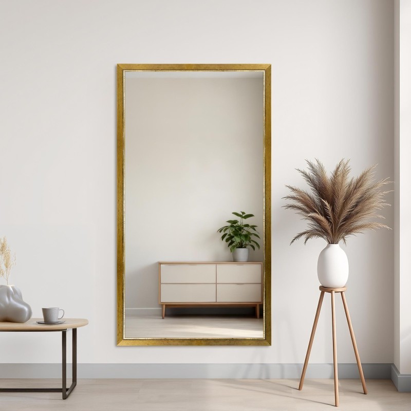 Miroir dans un délicat cadre décoratif en bois - 2801 - couleur du cadre au choix