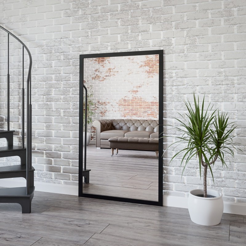 Grand miroir dans un cadre en bois simple - 4501 - couleur du cadre au choix