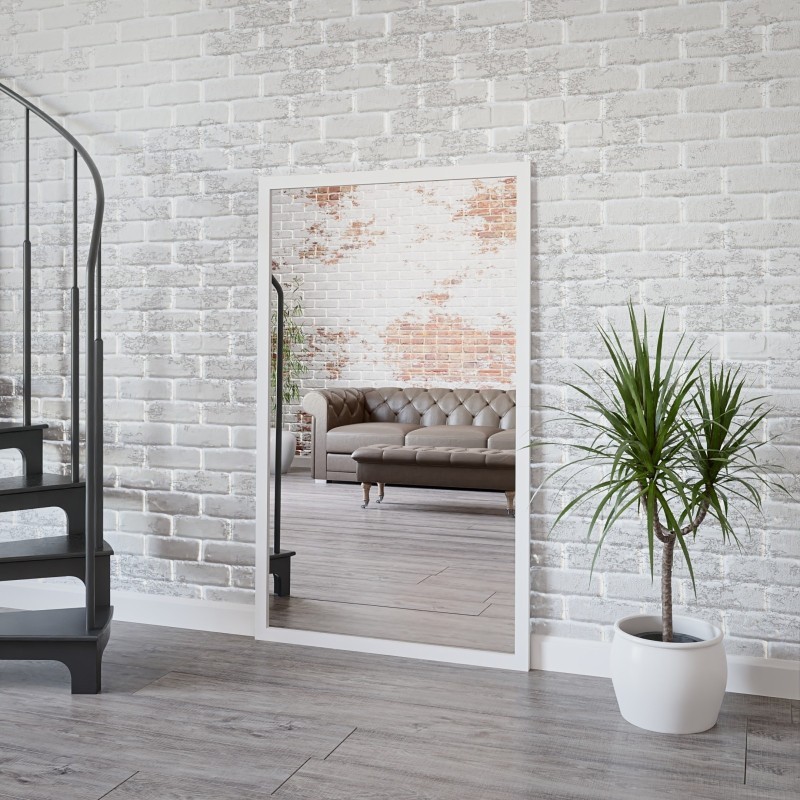 Grand miroir dans un cadre en bois simple - 4501 - couleur du cadre au choix