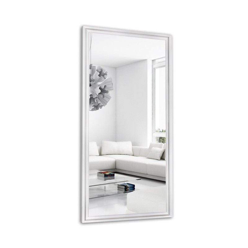 Miroir glamour avec cadre blanc - 6004004