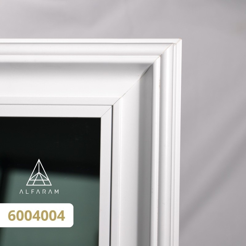 Miroir glamour avec cadre blanc - 6004004