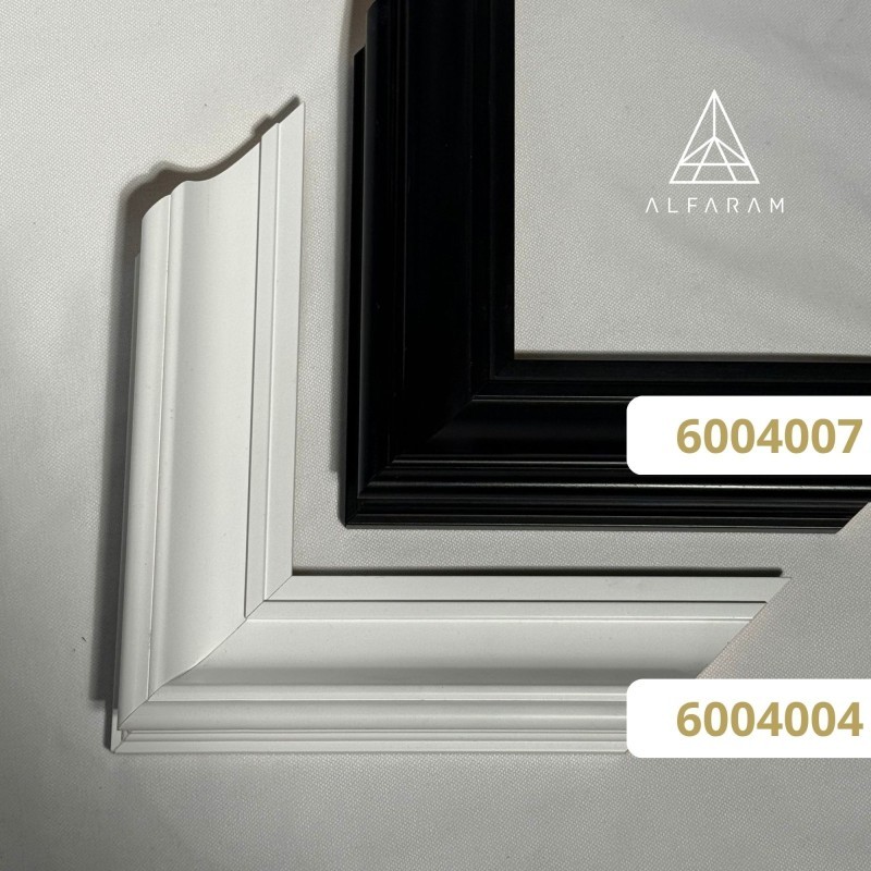 Miroir glamour avec cadre blanc - 6004004