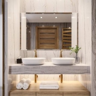 Miroir rectangulaire avec biseau décoratif - FAZA