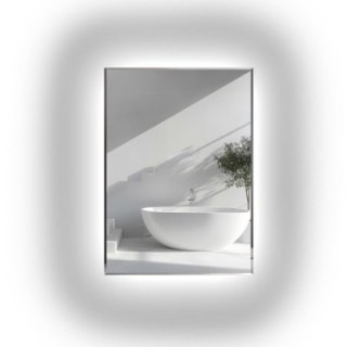 Miroir rectangulaire éclairé avec chanfrein réfléchissant - FAZA LED