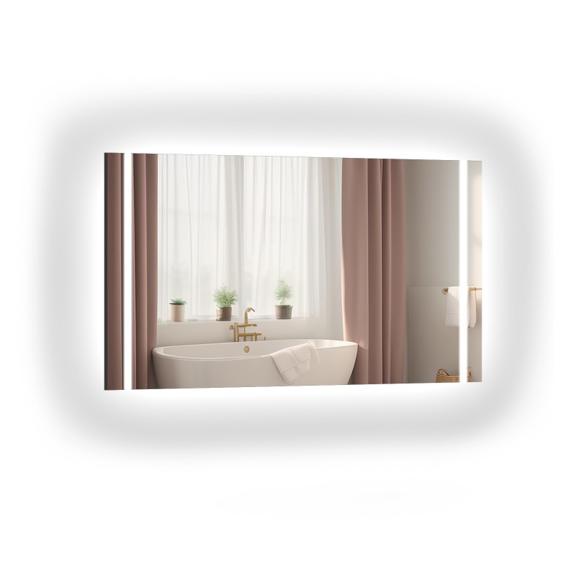Miroir de salle de bain rectangulaire avec éclairage - FLAWIA LED