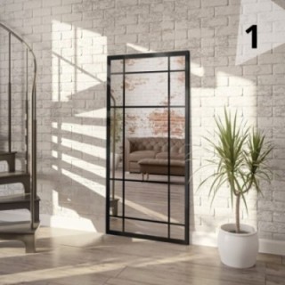 Miroir Loft avec meneaux - ALEKSANDER - couleur du cadre au choix