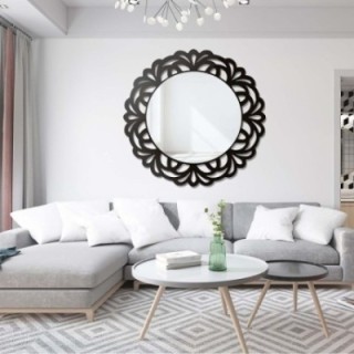 Miroir décoratif dans un cadre ajouré en mdf - IDALIA