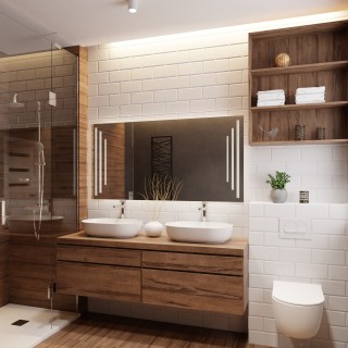 Miroir de salle de bain rectangulaire avec éclairage - ALIS LED