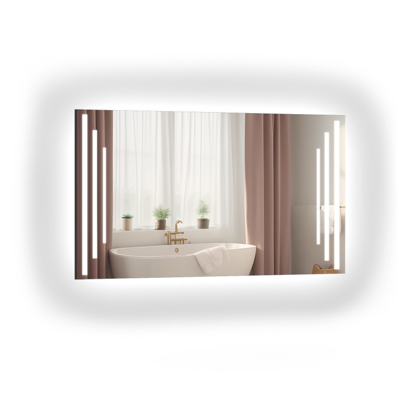 Miroir de salle de bain rectangulaire avec éclairage - ALIS LED