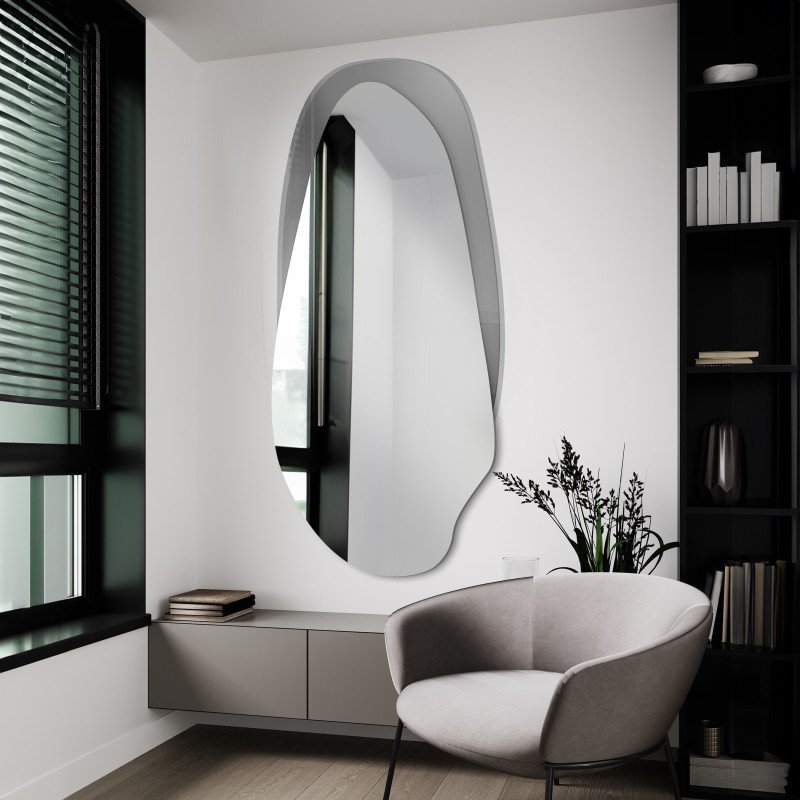 Miroir décoratif sur antisol graphite - FUSION