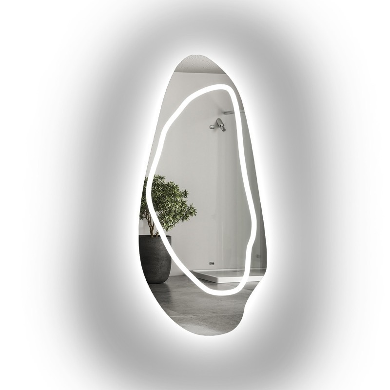 Miroir organique avec éclairage - JASPIS LED III