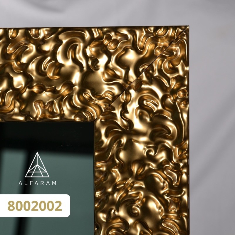 Miroir mural de luxe avec cadre doré et panneau vieilli – 8002002 –  JULIA SILVER