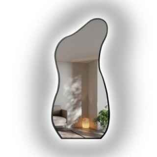 Miroir de forme organique dans un cadre avec éclairage - ANGELIT IN LED FRAME