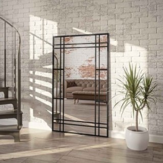 Miroir Loft avec meneaux - LINDON - couleur du cadre au choix