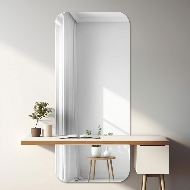 Miroir de salle de bains avec coins arrondis en deux parties - GAJA