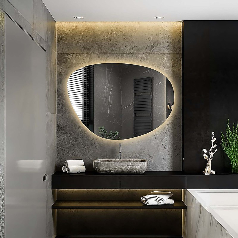 Miroir de forme irrégulière avec éclairage - AGAT LED