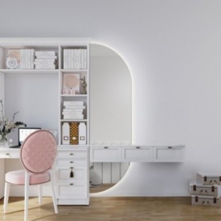 Miroir de forme irrégulière avec éclairage - NOE IN TWO LED PARTS