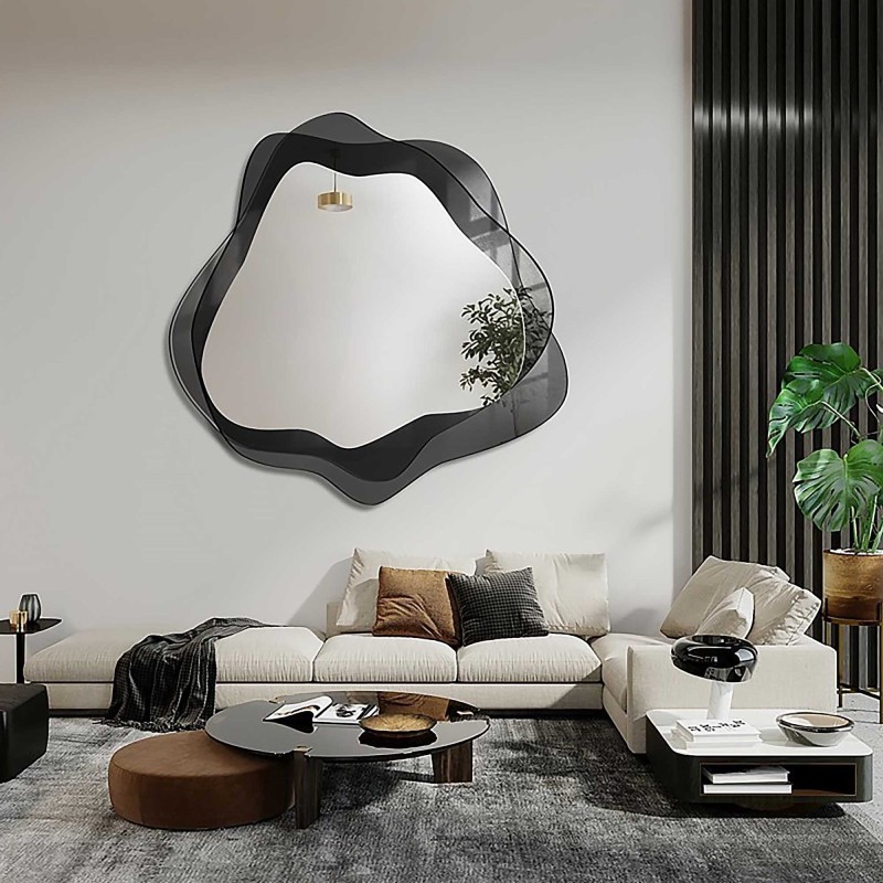 Miroir irrégulier sur antisol graphite - NUVENS
