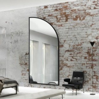 Miroir avec cadre en MDF noir mat - GREGOR - couleur du cadre au choix