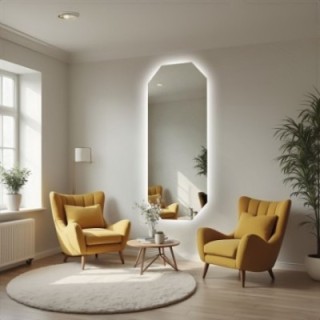 Miroir octogonal avec éclairage - OKTAGON LED