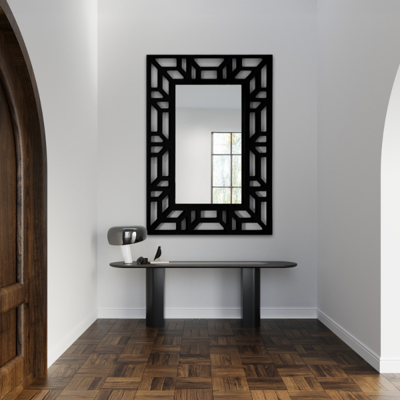 Miroir dans un cadre décoratif ajouré en MDF - ROZEL - couleur du cadre au choix