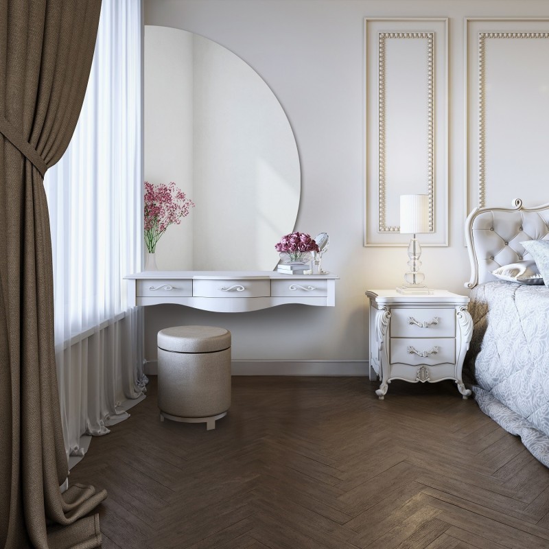 Miroir de salle de bain semi-circulaire avec bord inférieur coupé – HELENA