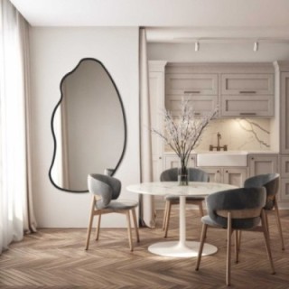 Miroir de forme organique dans un cadre - TOPAZ DANS UN CADRE