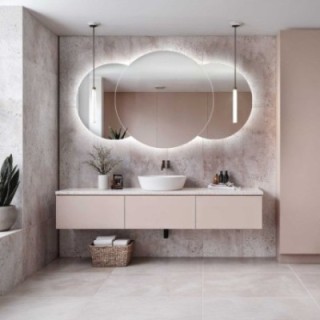 Set de miroirs de salle de bain avec éclairage - UNIVERSE DOUBLE LED