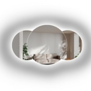 Set de miroirs de salle de bain avec éclairage - UNIVERSE DOUBLE LED