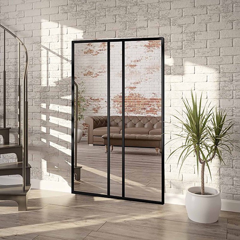 Miroir Loft avec meneaux - WINCENT - couleur du cadre au choix