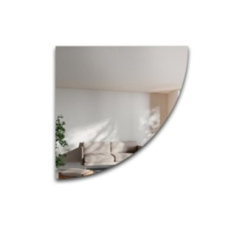 Miroir de salle de bains en quart de cercle - QUART